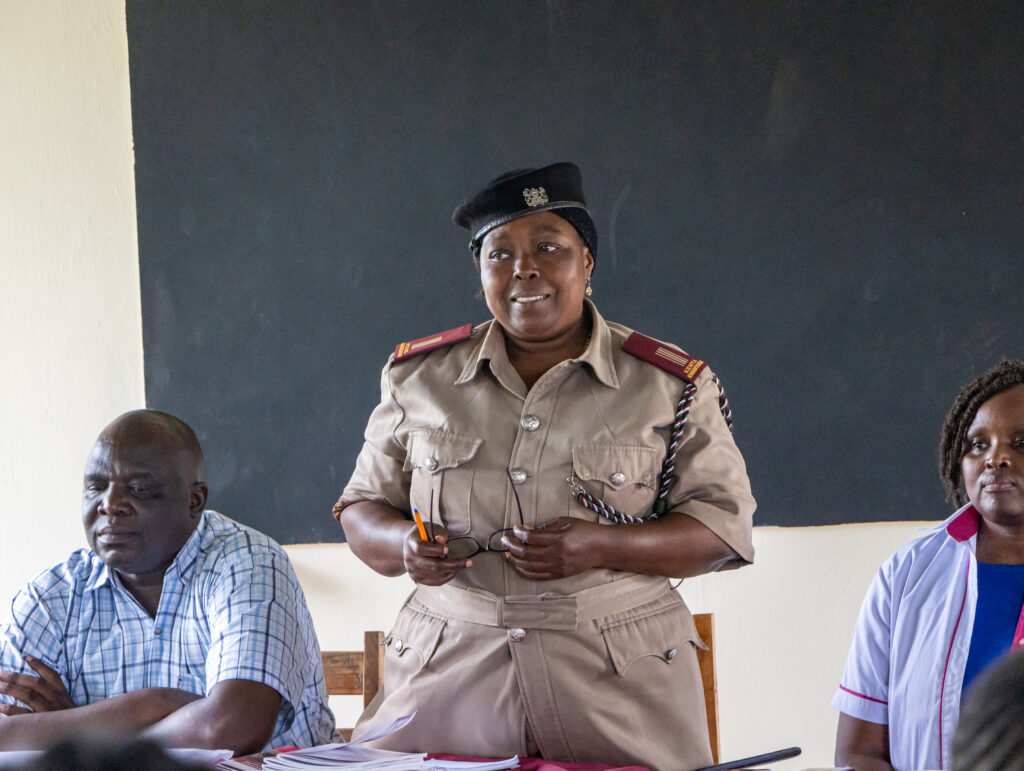 Senior Assistant Chief, Halima Hammad, addresses learners